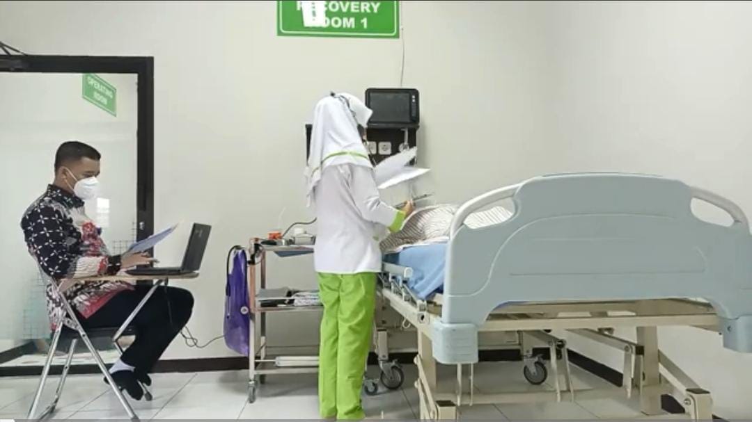 Mahasiswa prodi Anestesiologi UMP Purwokerto Menjalani Ujian Praktikum Promosi Kesehatan